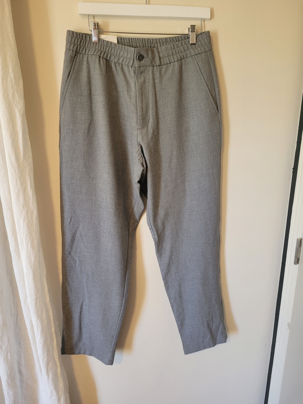 Zara Men's Gray Elastic Waist Chinos